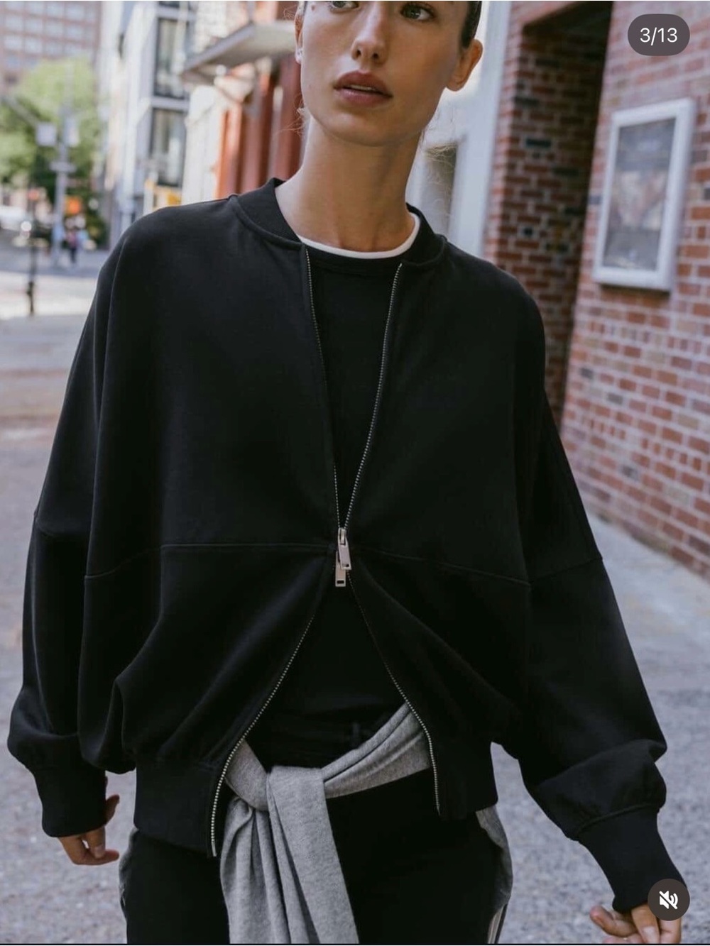 ZARA INTERLOCK BOMBER JACKET